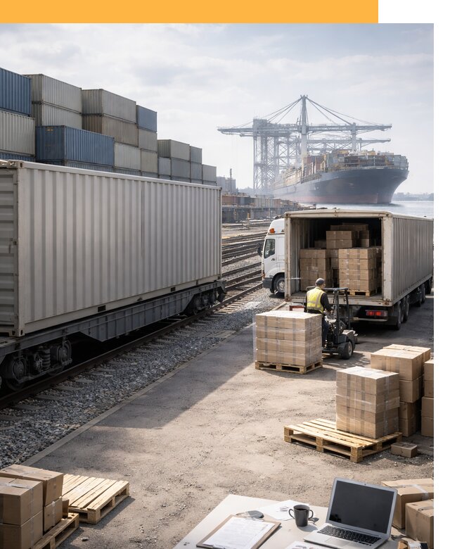 Мультимодальные перевозки грузов по миру от 45450 руб