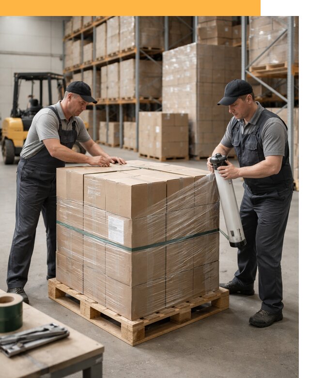 Упаковка и паллетирование грузов от 3535 руб: защита и крепление